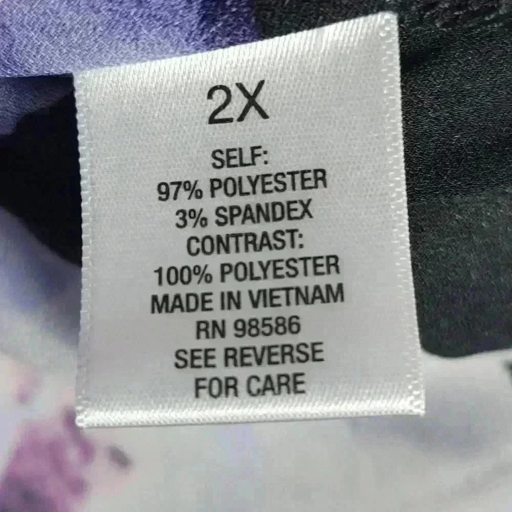 🚨 LAST CHANCE 🚨 ROZ & ALI Dressbarn Floral and Black Blouse Size 2X - Picture 10 of 16